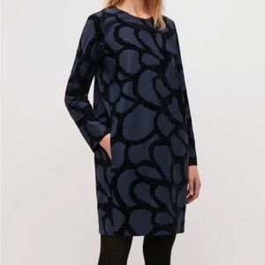 COS Flocking Velvet Shift Dress